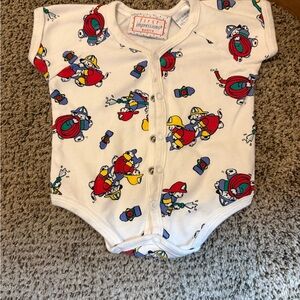 First Impressions White and Red Baby Bodysuit
